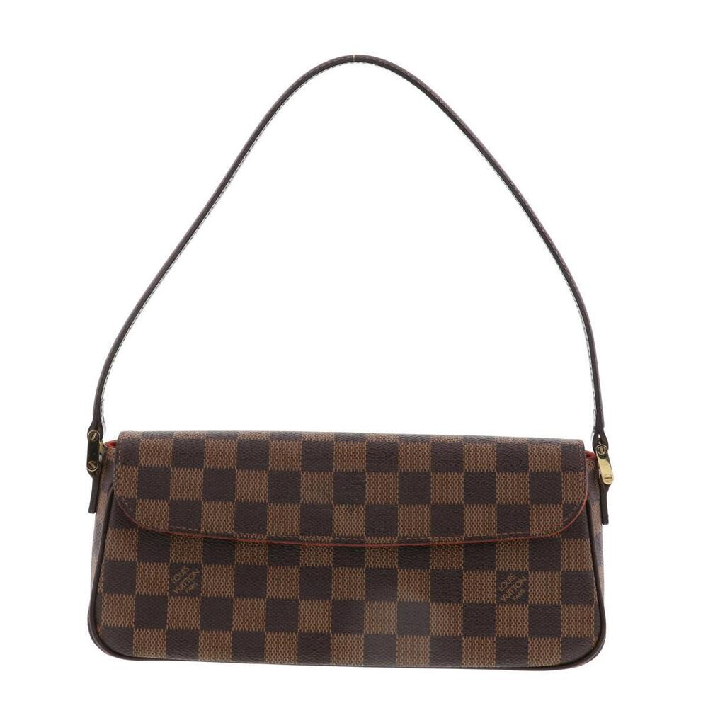 LOUIS VUITTON Recoleta Handbag Shoulder Bag Clutch Damier Ebene Brown
